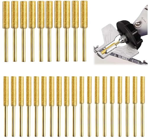 keyxer Kit d'affûtage de chaîne de scie professionnel: affûteur de chaîne de haute qualité, tailles de broches de meulage et pierres de meulage diamantées, dispositif d'affûtage de précision