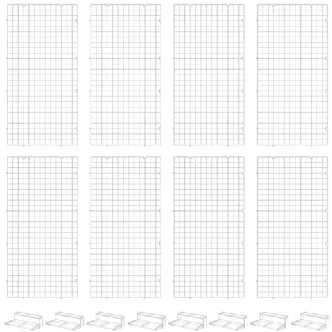 BENECREAT 8 Couvercle Transparent pour Aquarium Couvercle Rectangulaire pour Aquarium de 15x29.7x0.7cm Panneau Isolant en Grille Plastique avec 8 Clip de Protection en Plastique pour Aquarium