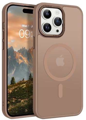 GaoBao Magnetic for iPhone 14 Pro Case,[Compatible with MagSafe] Slim Fit iPhone 14 Pro Phone Cases Thin Shockproof Translucent Matte Back Magnetic Protective Cover for iPhone 14 Pro,Desert Titanium