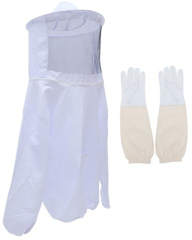MOTHNUR Complet Apiculture avec Protège-mains Veste et Chapeau Respirants Protection Anti-piqûres pour Apiculteurs Matériel et Léger