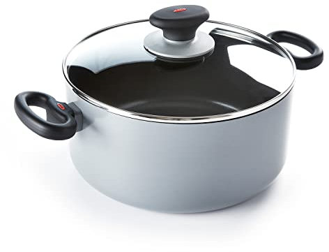 Oxo Softworks casserole antiadhésive avec couvercle, 24 cm, revêtement antiadhésif 3 couches développé en Allemagne, induction, lavable au lave-vaisselle, Gris