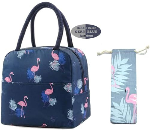 Insulated Lunch Bag Tote Bag for Women Wide Open Insulated Cooler Bags Water-Resistant Thermal Leak-Proof Lunch Organizer for Men Girls Outdoor Picnic Work (Dark Blue)