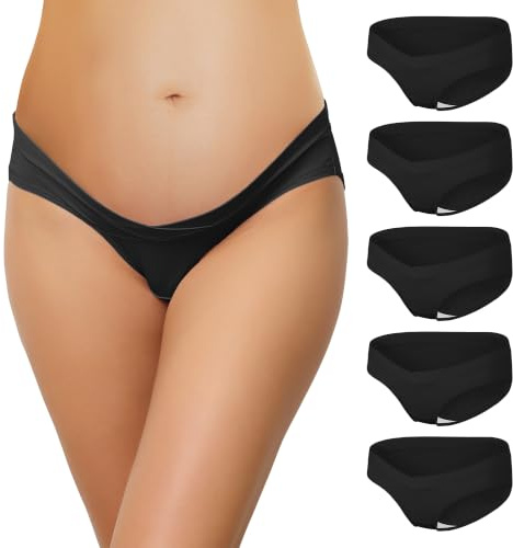 INNERSY mammaunderkläder bomull kvinnor graviditet kalsonger kejsartrosor 5-pack