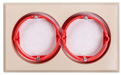 2-er Steckdoseneinsatz incl. Distanzringe, 100x170x25mm