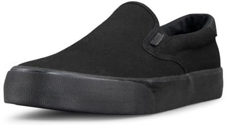 Lugz | Clipper Casual Sneakers for Men | Slip On Shoes for Men | Everyday Men Footwear, Black/Black, 12