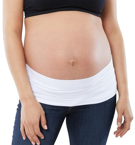 Ingrid & Isabel Basics - Bellaband - Belly Bands for Pregnant Women(S/M, White)