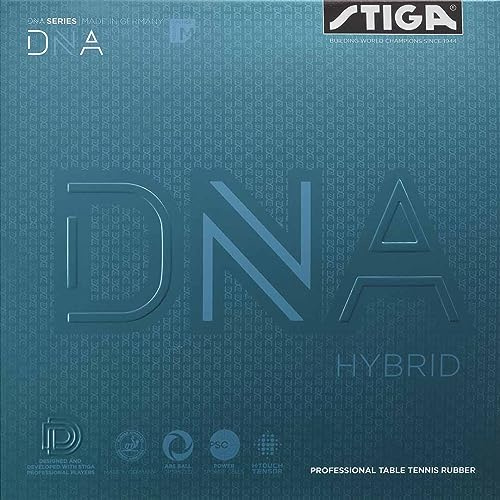 Stiga DNA Hybrid Table Tennis Rubber | Professional Table Tennis Sheet for Maximum Control & Powerful Spins - Full Stroke Control - Made in Germany - M - Red