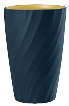Gobelet incassable pour brosse à dents - Réutilisable - En plastique - Pour bain de bouche - Organiseur portable pour boire du dentifrice - Bleu marine