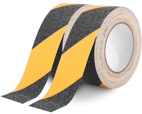 Ixydor 2 Rotoli Nastro Adesivo Antiscivolo, Nastro Antiscivolo 10M X 50MM, Ad Alta Trazione, Strisce Antiscivolo, Nastro Adesivo di Sicurezza Forte per Interni ed Esterni