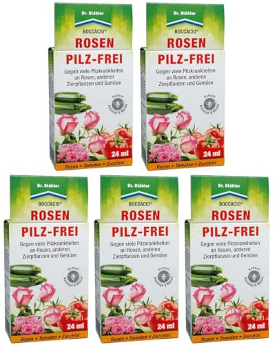 5 x Dr. Stähler BOCCACIO® Rosen Pilz-Frei 24 ml - Flora Sparpaket