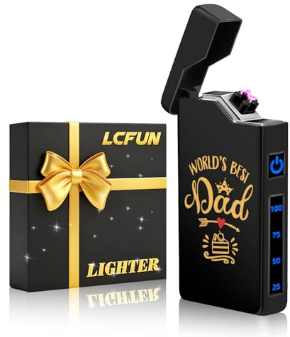 Dad Birthday Gifts, Electric Arc Plasma Lighter USB C Rechargeable, Cool Windproof Flameless Lighter, Electronic Dad Lighter