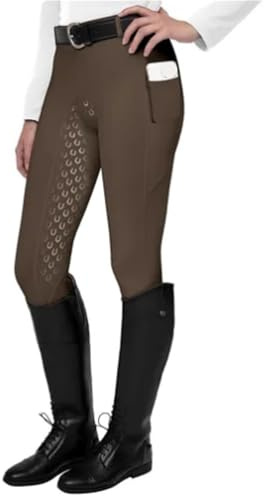 GIYXHU Pantalones De EquitacióN Pantalones de equitación for hombre y mujer, totalmente silicona, alta elasticidad secado rápido(Khaki,XS)