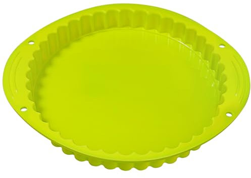 webake Stampo Crostata 24cm Teglia Crostata in Silicone Professional Antiaderente Stampini per Crostatine per Torte Torta di Pane Pancakes Pizza (Verde)