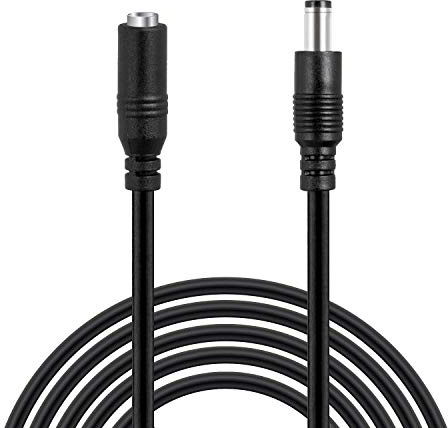 Wicked Chili 3m DC-Verlängerungskabel Kabel kompatibel mit Eufy Homebase 3 & 2, Yealink, Snom, Fanvil, Grandstream IP Telefon Netzteil Ladegerät Ladeschale Verlängerung (5,5 x 2,1mm | 5V 12V 2,5A)