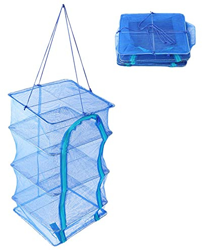 Kadimendium Dry Food Net, Dry Food Storage Net Fish Drying Net for Dried Vegetables for Dried Fish(35CM, 12)