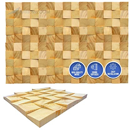 Arrowzoom Wooden Acoustic Diffuser 12x12 in AZ1234