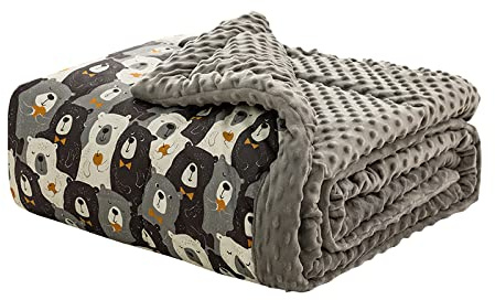 Kuscheldecken Cartoon Kleiner Bär grau Wohndecken 150x200cm Dicke kuscheldecke warm sofadecken Baumwolle Decke Haus Flanell Bettdecke Schlafdecke Blanket Geeignet für Erwachsene Kinder Babys
