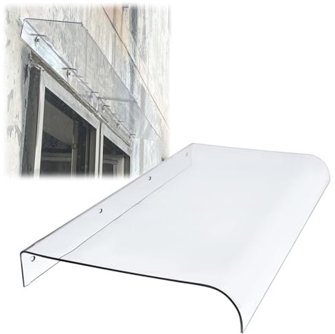 Vordach für Haustür Transparent Polycarbonat Haustürvordach Balkon Überdachung Pultbogenvordach Fenster Markisen 40cm 50cm 70cm 90cm 100cm 110cm 120cm 140cm (Size : 50x140cm)