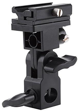 Universale Staffa per Flash con Foro per Ombrello per Supporto Luce, Treppiede per Fotocamera, Ombrello Riflettente, Flash da Studio, Softbox, Diffusore
