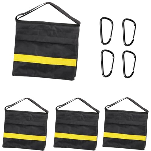 BOLLUMA Heavy Duty Sandbag Photographic Sandbag, Yellow Studio Video Sand Bag with Iron Hook For Light Stands, Boom Stand, Tripod, Photography Video Equipment