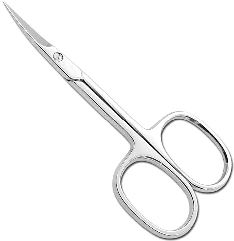 ARUIA Cuticle Scissors with Curved tip, Stainless Steel Grooming Tool for Cuticles Nail Remover, Eyebrows & Eyelashes Cutter Trimmer for All Purpose Men & Women