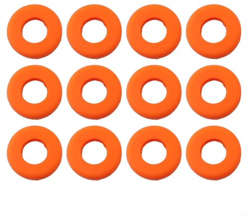 Lot de 12 amortisseurs de vibrations pour raquette de tennis pour une absorption efficace des chocs et un confort optimal (orange)