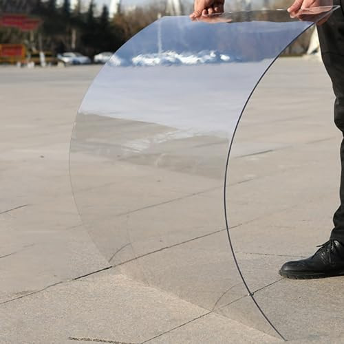Policarbonato Placas Transparente Tejados, 1.2mm Hojas de Techos Lámina Metacrilato, Planchas de Cubiertas Plástico Paneles Acrílica para Invernadero Cocheras Jardín Marquesinas(50x100cmx1.2mm)