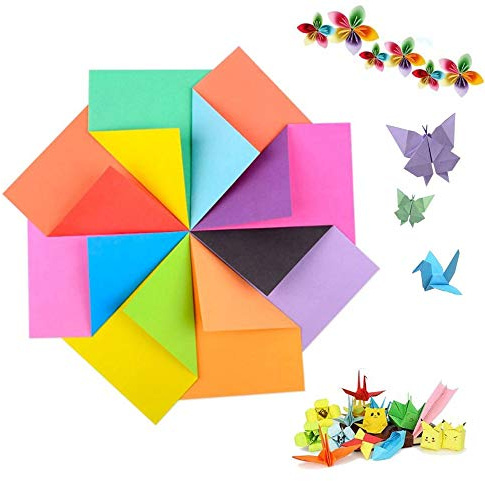 240 Hojas de Doble Cara de Papel para Origami en 8 Colores Surtidos, Origami Cuadrado, Origami de Color/Papel Decorativo Hecho a Mano para Niños/Clase de Manualidades Escolares - 15x15cm