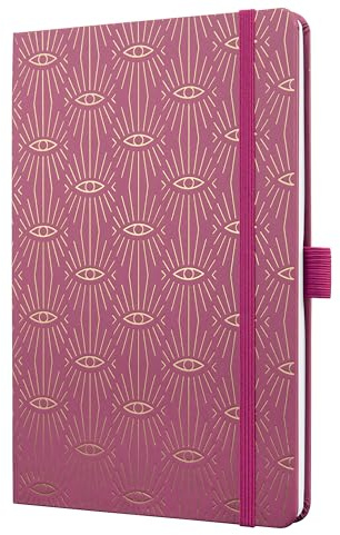Sigel J5357 Veckokalender Jolie 2025, Mystic MaUVe, Ca A5, Rosa, Inbunden, Resårband, Pennögla, Ficka, 174 Sidor, Vegansk, Gjord av Hållbart Papper, Mötesplanerare.