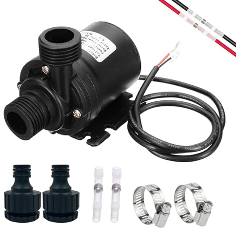 Wasserpumpe 12V, Tauchpumpe Klein Brushless Pumpe Wasser Abpumpen 800L / H 5M für Brunnenpool Aquarium Fischtank Solarumlaufsystem Wasserzirkulationssystem