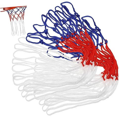 INOOMP 2stücke Basketballnetz Langlebiges Nylon Ersatznetz Für Outdoor Und Indoor Basketballkorb Wetterfest Vielseitig Einsetzbar Einfache Montage Geeignet Für Standard Basketballringe