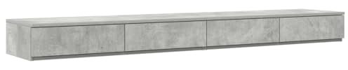 vidaXL Bettschubladen Betongrau 200x36,5x16,5 cm Holzwerkstoff