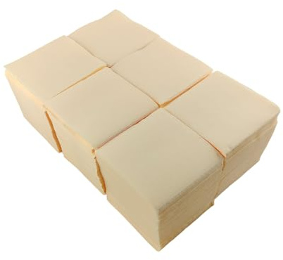 Hostelnovo - 600 pezzi di tovaglioli color crema da tavolo - Carta usa e getta - Micropunto - 10 x 10 cm (piegati) e 20 x 20 cm (aperto) - Ideale per eventi di catering, bar e feste