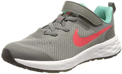 Nike Chaussure de Running pour Enfant Revolution 6, Smoke Grey/Siren Red-Washed Teal, 31 EU