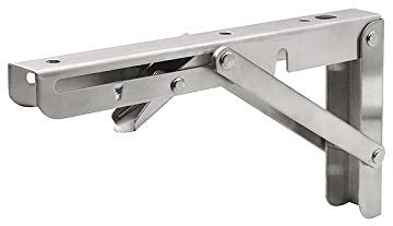 Y-Nut Klappkonsole Heavy Duty 200mm, Regalhalterungen, Faltbare Edelstahl-Faltwinkel, Wandtischhalter, Klappscharnier für Bänke, Regale, Wandmontage, platzsparend