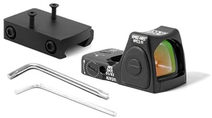 Taktisk röd kikare, 3.25 MOA röd holografisk optisk kikare, justerbar LED, hård anodiserad svart/FDE
