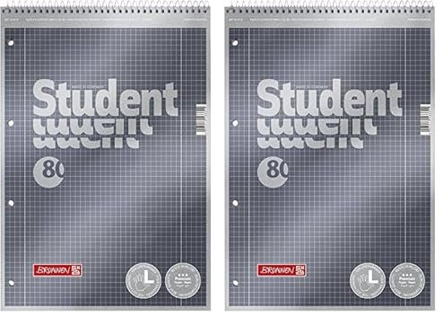 Brunnen Collegeblock A4 Spirale oben Lin.28 (Packung mit 2)