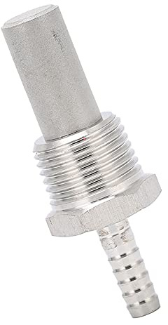 Aqur2020 Aeration Stone, 1/2 MPT, 0.5μm Stainless Steel, Oxygenation Diffuser for Home Brewing, 2.7x1.1 Inch