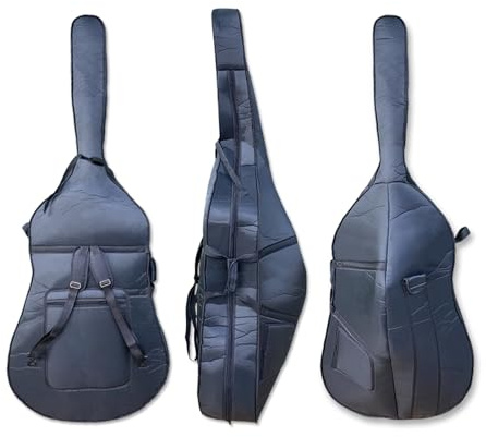 Vetimobato 3/4 Upright Double Bass Bag – Thick Padding Heavy-Duty Gig Bag for 3/4 Upright Double Bass, Water-Resistant & Tear-Resistant with Backpack Straps & Multiple Pockets