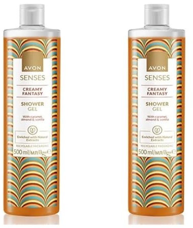 2x Avon Senses Creamy Fantasy Shower Gel - 500ml(1000ml)