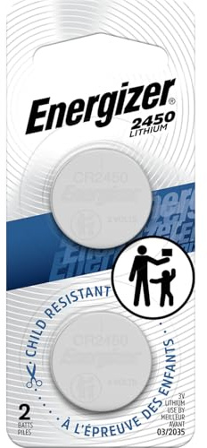 Energizer 2450 Lithium Coin Battery, 2 Pack