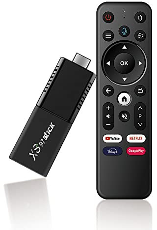 Jemora TV Stick pour Android 10.0 Smart TV Box Streaming Media Player Streaming Stick 4K Prise en Charge HDR WiFi intégré avec télécommande (2 Go de DRAM + 16 Go de Flash)