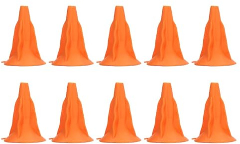 HERCHR 10Pcs Suction Cup Arrow Head, 7.3x5cm/2.9x2.0.in Soft Rubber Arrowhead Suction Cup 6mm / 0.2in Inner Diameter Archery Arrow Head Safety Screw in Practice Broadheads for Targeting (Orange)
