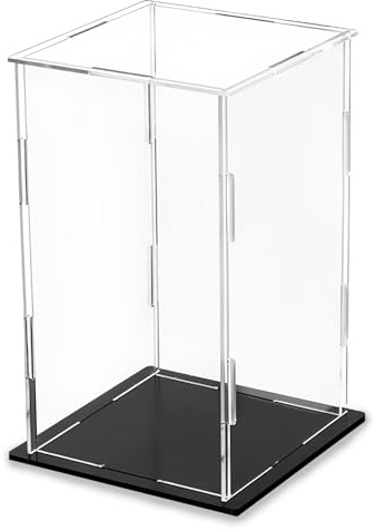 LEPEVNEY Vitrine en acrylique transparent 20 x 20 x 30 cm en plexiglas pour objets de collection, assemblage de comptoir, protection contre la poussière, vitrine pour figurines, jouets et modèles
