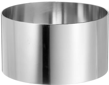 QUARKZMAN rund kakring 8,5 x 2 cm sömlös rostfritt stål pastry-mousse-dessertring med spegelbeläggning för bakning och matlagning