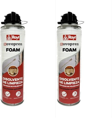 NOVOPREN 993-07 Disolvente para Limpieza Poliuretano. para Pistolas aplicadoras y restos de Espuma Fresca (Paquete de 2)