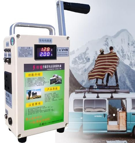 SCHYWL Generador Portátil Cargador De Manivela Generador USB Inversor Generador De Manivela Manual Multifunción para Exteriores para Viajes Camping Senderismo Supervivencia