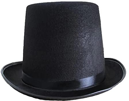 Geardeangloow Zylinderhut für Erwachsene, viktorianischer Zauberer, Einheitsgröße