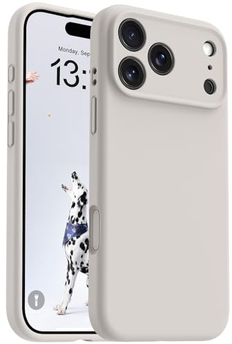 OTOFLY Magnetic for iPhone 17 Pro Max Case,Compatible with Magsafe,Classic Liquid Silicone Mobile Phone Case,Integrated Camera Control Button,Anti-Scratch Microfiber Lining,Stone