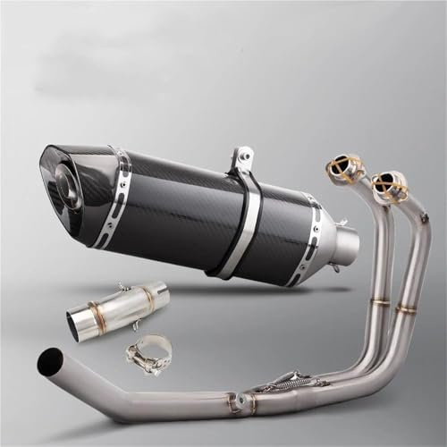 Motocicleta Silenciador Tubos Silenciador De Escape Motocicleta para Kawasaki EX400 para Z400 EX 400 2018-2025 Tubo Enlace Central Delantero Deslizante 51 Mm Escape Conector(Color 4)
